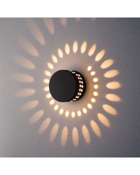 Arkada черный уличный настенный светодиодный светильник 1585 TECHNO LED