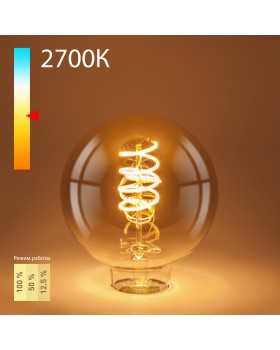 Филаментная светодиодная лампа Dimmable 5W 2700K E27 (G95 тонированный) BLE2747
