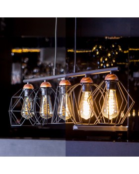 Филаментная светодиодная лампа ST64 8W 3300K E27 (тонированная) BLE2717-foto3