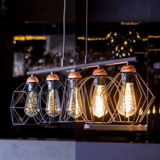 Филаментная светодиодная лампа ST64 8W 3300K E27 (тонированная) BLE2717-foto3