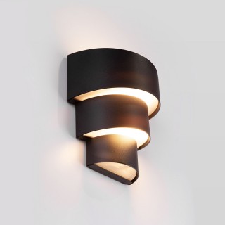 Helix черный уличный настенный светодиодный светильник 1535 TECHNO LED-foto2