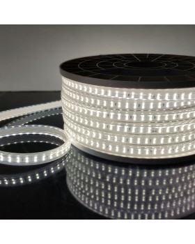 Лента светодиодная Лента светодиодная 220V 18W 180Led 2835 IP65, холодный белый, 50 м, двухрядная