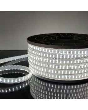 Лента светодиодная Лента светодиодная 220V 18W 180Led 2835 IP65, холодный белый, 50 м, двухрядная-foto2