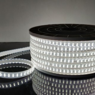 Лента светодиодная Лента светодиодная 220V 18W 180Led 2835 IP65, холодный белый, 50 м, двухрядная-foto2