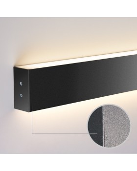 Линейный светодиодный накладной двусторонний светильник 78см 30Вт 6500К черная шагрень 101-100-40-78-foto3