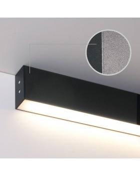 Линейный светодиодный накладной односторонний светильник 103см 20Вт 6500К черная шагрень 101-100-30-103-foto2