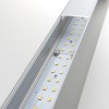 Линейный светодиодный подвесной двусторонний светильник 128см 50Вт 3000К матовое серебро 101-200-40-128