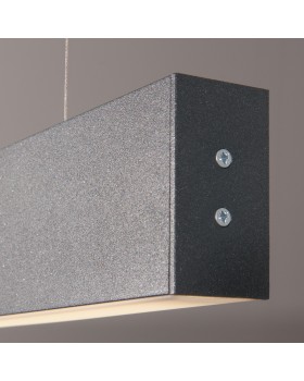 Линейный светодиодный подвесной односторонний светильник 128см 25Вт 6500К черная шагрень 101-200-30-128-foto6