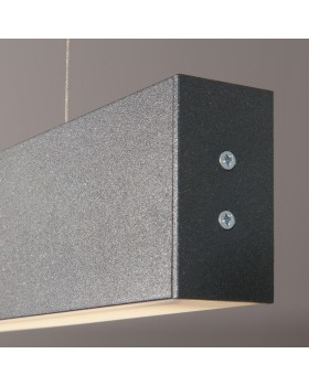 Линейный светодиодный подвесной односторонний светильник 53см 10W 4200K черная шагрень 101-200-30-53