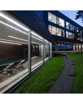 Линейный светодиодный встраиваемый светильник 53см 10Вт 6500К матовое серебро 101-300-53-foto2