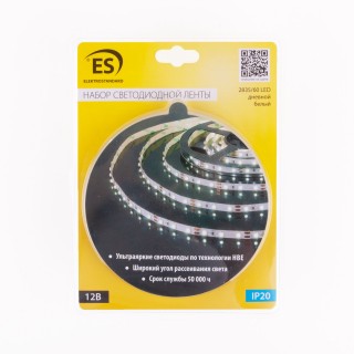 Набор светодиодной ленты Набор светодиодной ленты 12V 4,8W 60Led 2835 IP20 дневной белый, 5м-foto6