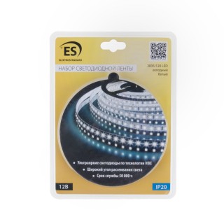 Набор светодиодной ленты Набор светодиодной ленты 12V 9,6W 120Led 2835 IP20 холодный белый, 5м-foto6