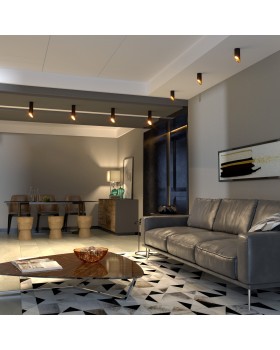 Накладной акцентный светильник DLN115 GU10 черный/золото-foto2