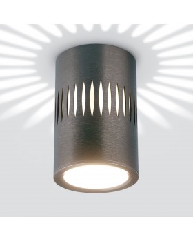 Накладной светодиодный светильник с подсветкой графит DLS026-foto2