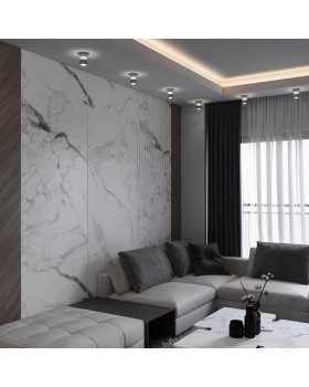 Накладной светодиодный светильник с подсветкой графит DLS026-foto3