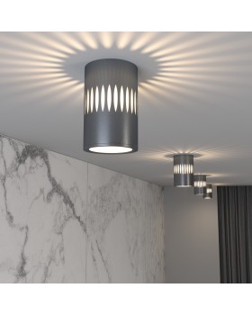 Накладной светодиодный светильник с подсветкой графит DLS026-foto4