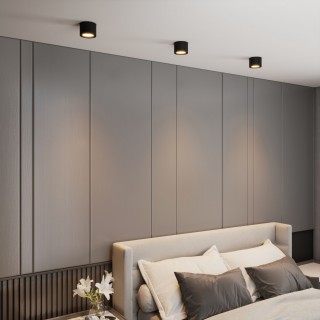 Накладной точечный светодиодный светильник DLR026 6W 4200K черный матовый-foto2