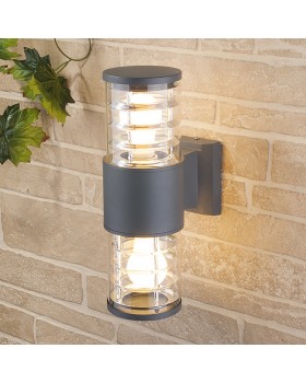 Уличный настенный светильник 1407 TECHNO серый-foto2