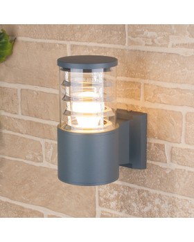 Уличный настенный светильник 1408 TECHNO серый-foto2