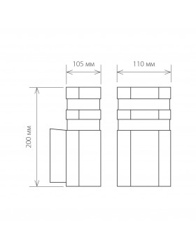 Уличный настенный светильник 1444 TECHNO черный-foto3