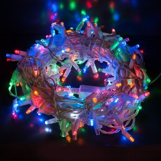 Новогодняя гирлянда нить мульти с эффектом мерцания 10м IP65 400-101-foto6