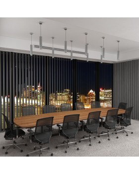 Подвесной светодиодный светильник DLR023 12W 4200K хром матовый-foto7