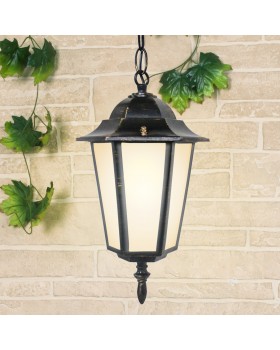 Уличный подвесной светильник IP44 GL 1004H черное золото-foto3