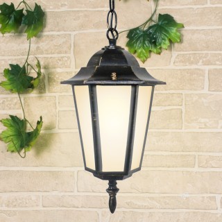 Уличный подвесной светильник IP44 GL 1004H черное золото-foto3