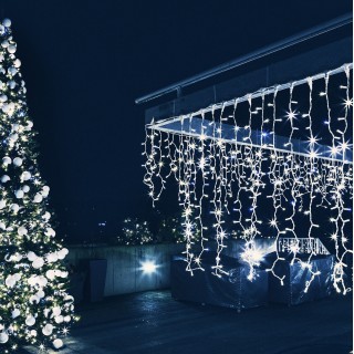 Праздничная гирлянда бахрома белый с эффектом мерцания 3*0,6м IP65 100-101-foto6