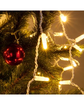 Праздничная гирлянда бахрома теплый белый с эффектом мерцания 3*0,6 м IP65 100-101-foto6