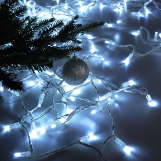 Праздничная гирлянда нить белый с эффектом мерцания 20м IP65 400-102-foto4