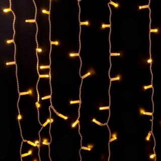 Праздничная гирлянда занавес теплый белый с эффектом мерцания 2*3м IP65 200-101-foto5