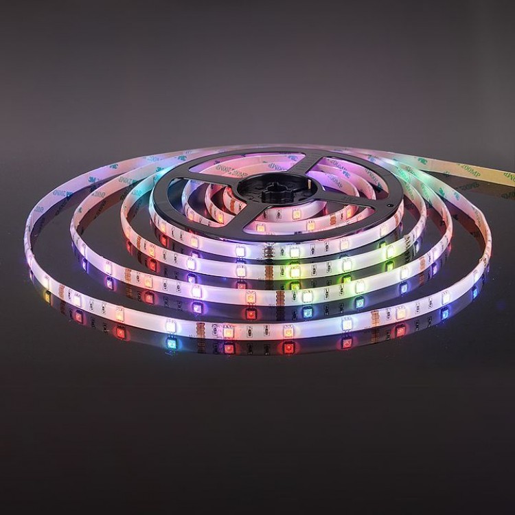 Светодиодная лента Лента светодиодная 12V 14,4W 60Led 5050 IP20 RGB, 5м