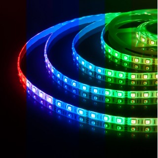 Светодиодная лента Лента светодиодная 12V 14,4W 60Led 5050 IP65 RGB, 5м-foto2