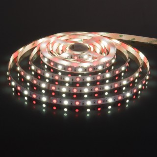 Светодиодная лента Лента светодиодная 24V 14,4W 60Led 5050+5050 IP20 MIX RGB/холодный белый, 5м-foto4