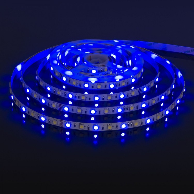 Светодиодная лента Лента светодиодная 24V 14,4W 60Led 5050+5050 IP20 MIX RGB/холодный белый, 5м