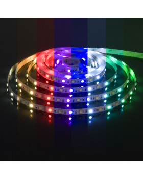 Светодиодная лента Лента светодиодная 24V 14,4W 60Led 5050+5050 IP20 MIX RGB/холодный белый, 5м-foto2