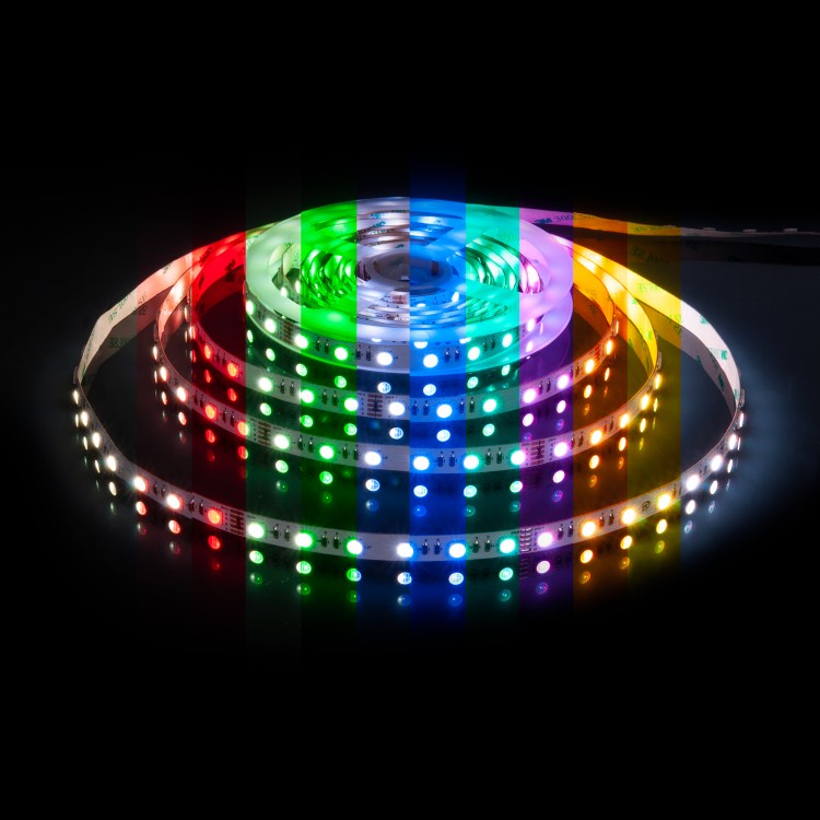 Светодиодная лента Лента светодиодная 24V 24W 60Led 5050 IP20 MIX RGB/теплый белый, 5м