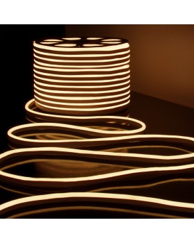 Светодиодный гибкий неон Гибкий неон 220V 9,6W 120Led 2835 IP67 односторонний теплый белый, 50 м-foto7