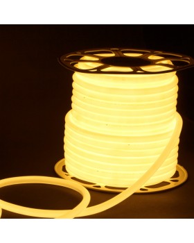 Светодиодный гибкий неон Гибкий неон 220V 9,6W 144Led 2835 IP67 круглый теплый белый, 50 м
