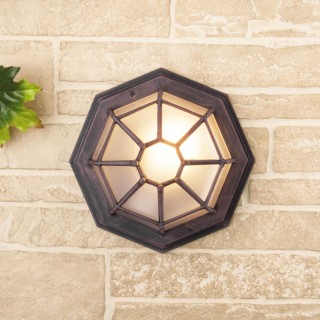 Telarana S капучино уличный настенный светильник GL 1023D-foto3