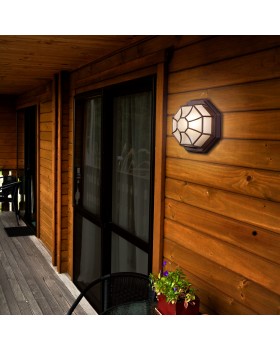 Telarana S капучино уличный настенный светильник GL 1023D-foto4