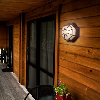 Telarana S капучино уличный настенный светильник GL 1023D-foto4