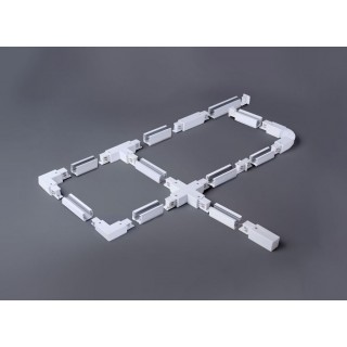 Трехфазный шинопровод (с вводом питания и заглушкой) TRL-1-3-200-WH 2 метра белый-foto2