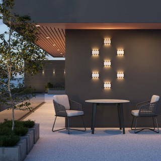 Twinky trio белый уличный настенный светодиодный светильник 1551 TECHNO LED-foto7