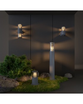 Уличный настенный светильник 1407 TECHNO серый-foto4