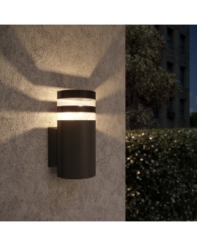 Уличный настенный светильник 1444 TECHNO черный-foto2