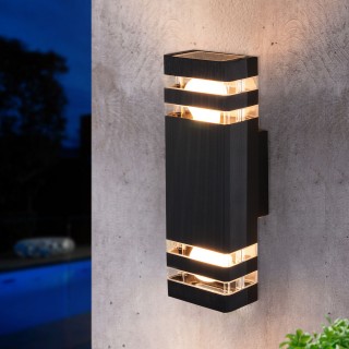 Уличный настенный светильник 1449 TECHNO черный-foto2