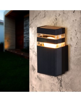 Уличный настенный светильник 1450 TECHNO черный-foto2