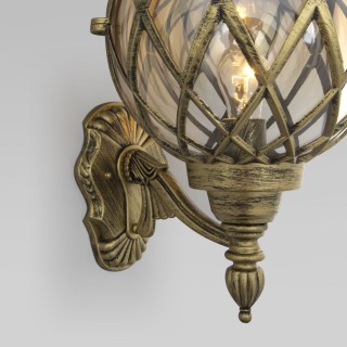 Уличный настенный светильник IP44 Sirius U черное золото-foto3